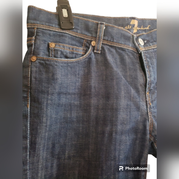 7 For All Mankind Crop/Capri Mia Jeans Size 30 EUC Dark Wash Jeans - Picture 4 of 9